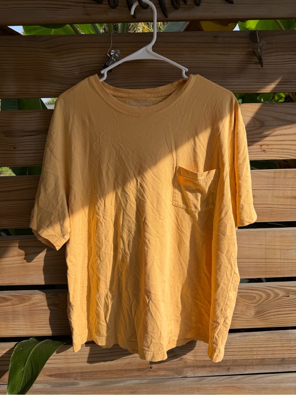 Saddlebred Yellow Short Sleeve Pocket Tee